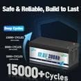 thumbnail image 3 of 12V 300Ah LiFePO4 Lithium Battery,RV Batteries for Marine,Solar,Trolling Motor,Golf Carts,Motorhome,Camper,Home Energy Storage,Built in 200A BMS,HRBEENERGY 15000+Deep Cycles, 3 of 18