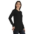 thumbnail image 2 of Inkmeso Tshirt With Buttons Jersey Tee Long Sleeve Top For Women, 2 of 8