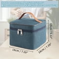 thumbnail image 2 of Unique Bargains Lunch Bag Reusable Insulated Lunch Tote Bag Lunch Box Container Square Food Handbags Case Navy Blue, 2 of 6