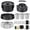 Pure Black - 21-Piece Set, variant on Portable Camping Cookware Set for 2-3 People, Camping Pot Frying Pan Kettle with Cutlery, Foldable Space Saving Outdoor Cooking Kit