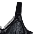 thumbnail image 4 of Jinhomg Women's Everyday Bras, Plus Size Wireless Sheer Lace Full-Coverage Bra for daily and T-shirt wear, Back Closure, Lace No Print, Soft Support Black 40, 4 of 5