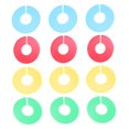 thumbnail image 4 of Minkissy 12Pcs Round Closet Dividers For Clothes Organiser Green Bright Color Design, 4 of 7