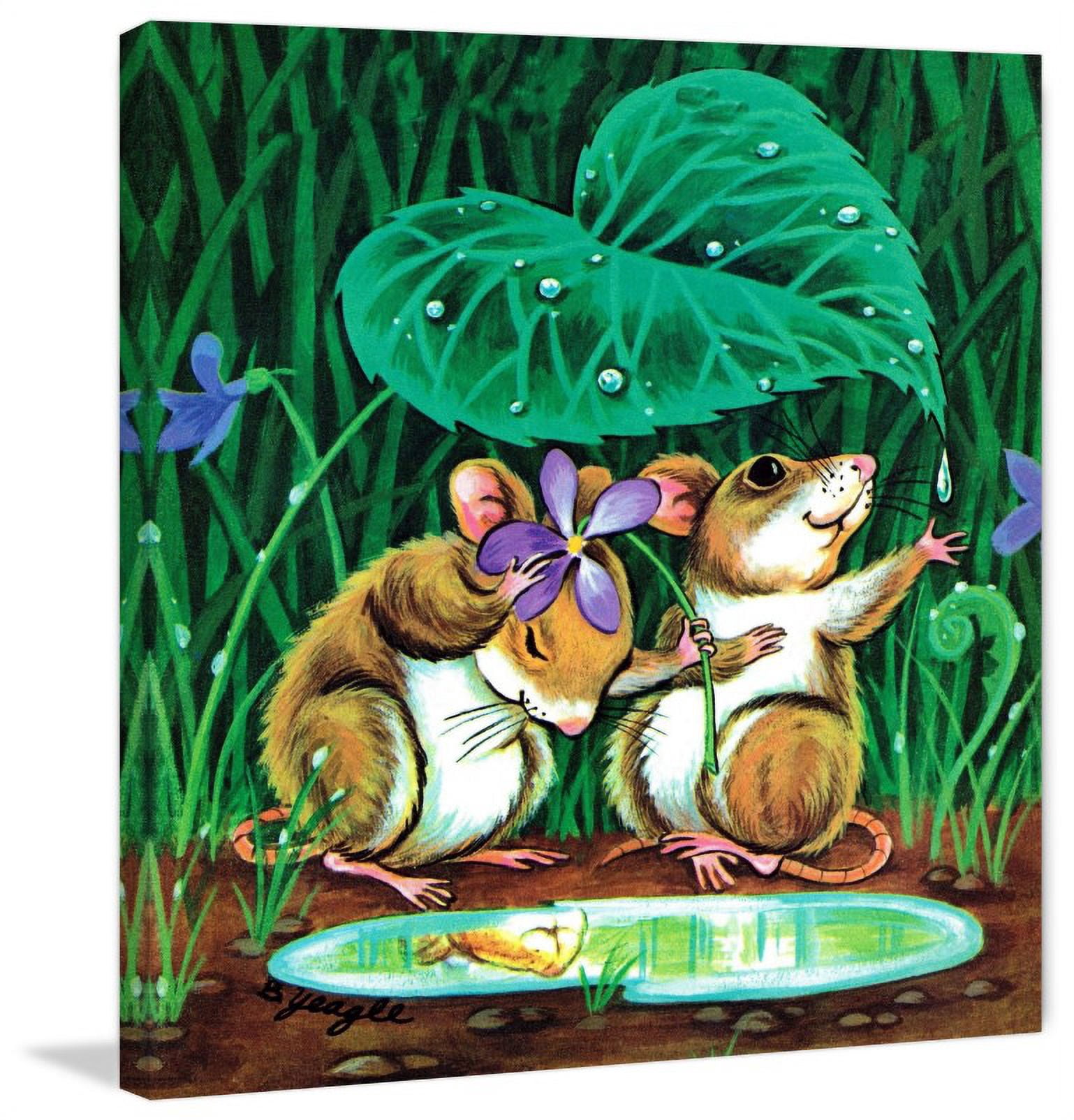 Marmont Hill "Sweet Mouses" by Curtis Painting Print on Canvas