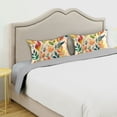 thumbnail image 3 of Yayeee Pillowcase King Size Set of 2 Satin Wrinkle Resistant Pillow Case, Orange Leaves, 3 of 7