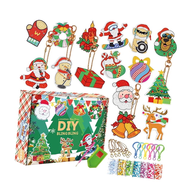 Manualidades con Pintura de Diamantes Strade Fareast Limited Llavero Navidad