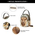 thumbnail image 4 of FORMRS Crossbody Bag for Women Quilted Travel Shoulder Cell Phone Purse with Chain Strap Handbag, Floral Cow, 4 of 7