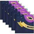thumbnail image 6 of Coolnut Mardi Gras Cloth Napkins Set of 1, Oversized Washable Reusable Polyester Dinner Table Napkins for Family, Restaurant, Party Decor, 20 x 20 Inch, 6 of 7