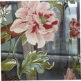 thumbnail image 4 of Ejiaya Floral Sheer Curtains 79 Inch Length Flower Printed Semi Sheer Curtain for Nursery Bedroom Living Room Linen Look Blossom Patterned Rod Pocket Voile Drapes 2 Panels, 4 of 7