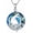 Style 3, variant on 925 Sterling Silver Circle Crystal Dolphin/Jellyfish/Whale/Shark/Sea Turtle Animal Lab Grown Diamond Pendant Necklace Jewelry Gifts for Mother Wife Lover Birthday Anniversary, with 18+2inch Chain