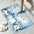 thumbnail image 2 of YIMEIS Snowman Christmas Moonlight Kitchen Mat Rug Set - Perfect for Kitchen Counter, 16''*24''/47''*18'', Functional for Decoration, 2 of 10