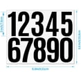 thumbnail image 2 of 3 inch Large Mailbox Number Stickers, 6 Sheets Self Adhesive Number Sticker - 60 Pcs Vinyl House Address Numbers 0-9 Waterproof Stickers for Outside, Address on House, Big Mail Box Number（Black）, 2 of 7