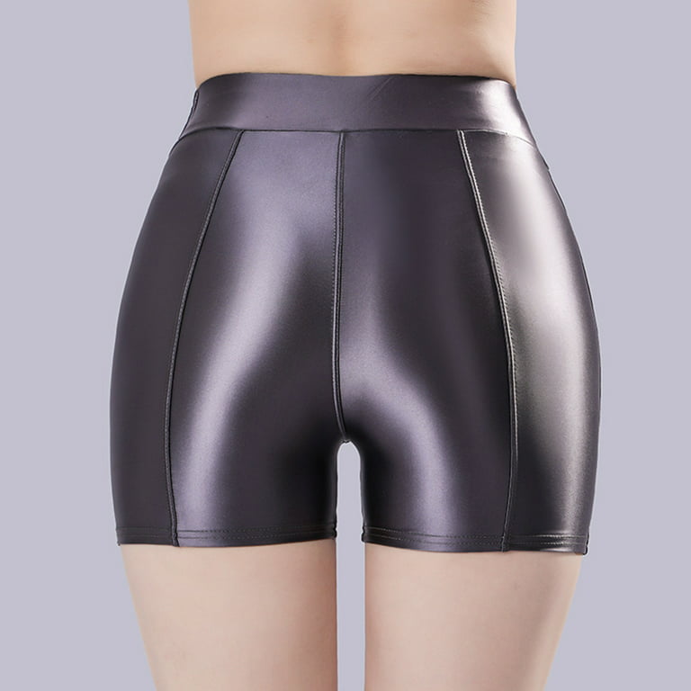 ASEIDFNSA Fabletics Shorts for Women Womens Jean Shorts Plus Size Oily  Silky Shiny Oversize Shorts Night Club Hot Pants Popular 