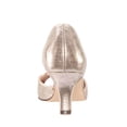 thumbnail image 3 of XYD Women Chic Rhinestone Crossed Strappy Sandals Peep Toe Studded Pumps Low Heel Prom Dance Shoes Size 4 Champagne, 3 of 4