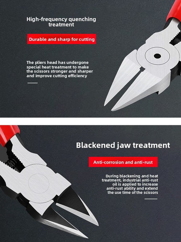 Precision Flush Cutter Sharp Diagonal Cutting Pliers for Metal Wire Cable Plastic Gate Electronics Repair DIY Tool