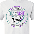 thumbnail image 4 of Inktastic Suicide Prevention- I Wear Teal and Purple for My Dad T-Shirt, 4 of 5