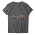 thumbnail image 5 of Liquidation d'Économies! VOAVEKE Hauts d'Été Grande Taille pour Femmes, Blouse Décontractée T-Shirt pour Femmes, Mode Féminine Col Rond Impression Football Manches Courtes T-Shirt Décontracté Ample, 5 of 5