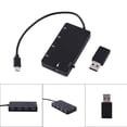 thumbnail image 4 of Adaptador OTG Tangxi Negro 4 Puertos USB 2.0 HUB con Lector de Tarjetas, 4 of 9