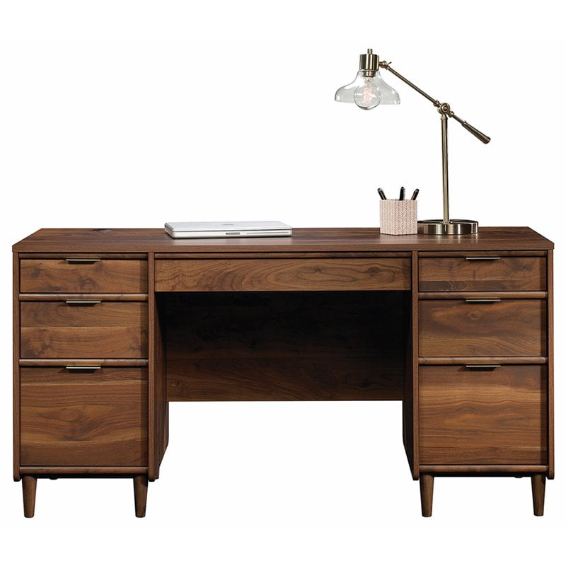 Sauder Clifford Place Computer Desk Grand Walnut Finish Walmart Com
