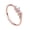 Rose Gold, variant on Women Fashion Heart White Sapphire Studded Eternity Wedding Ring