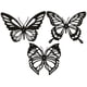 thumbnail image 1 of 3 piezas de mariposas colgantes de hierro para decoración de pared, adorno para colgar en la pared del hogar, 1 of 7