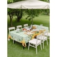 thumbnail image 3 of Outdoor Tablecloth with Umbrella Hole and Zipper, Sunflower Bunny Easter Rectangle Table Cloth 54x80 Inch Waterproof Tablecloth, Watercolor Summer Botanical Picnic Table Cover for Patio Camping, 3 of 7