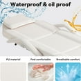 thumbnail image 2 of Cozyswan 3 Section Adjustable Pvc Leather Massage Table w/ Removable Headrest, 27.95" x 18.5", White, 2 of 8