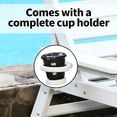 thumbnail image 3 of CQSXDA Pool Lounge Chair in with Adjustable Backrest Fits All Outdoor Spaces Holds Up to 360 LBS，White, 3 of 12