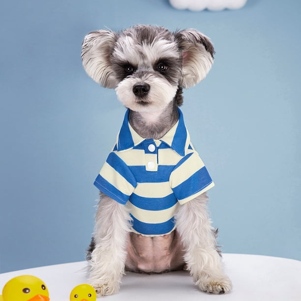 Ropa Para Perros Nuevas Rayas De Verano Dos Patas Ositos De Peluche Pomeranian Fighting Cat Delgada Para Mascotas