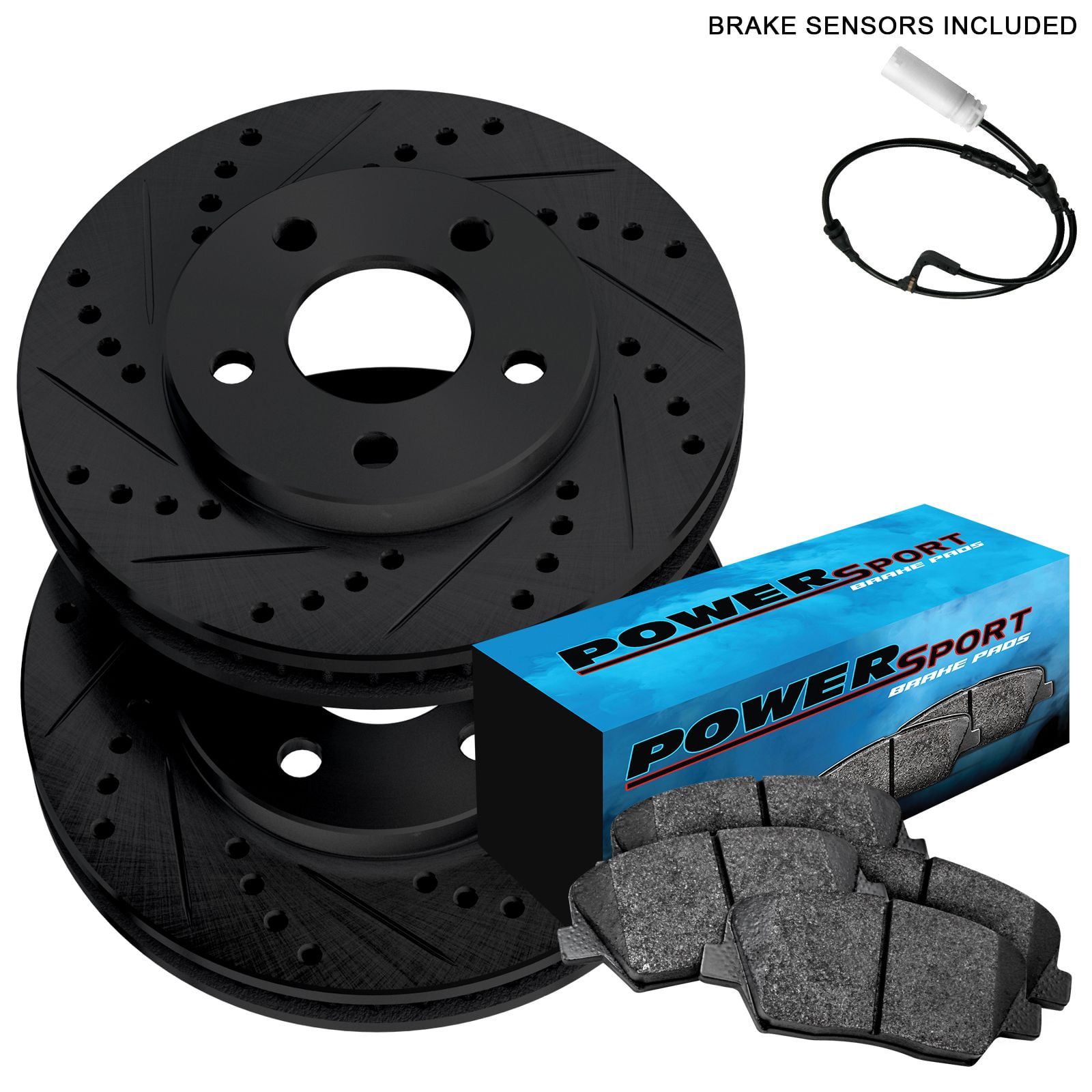 740iL Front Rear PowerSport Drill Slot Brake Rotors Fit 1995-2001 BMW 740i 740iL Front Rear PowerSport Drill Slot Brake Rotors Fit 1995-2001 BMW 740i