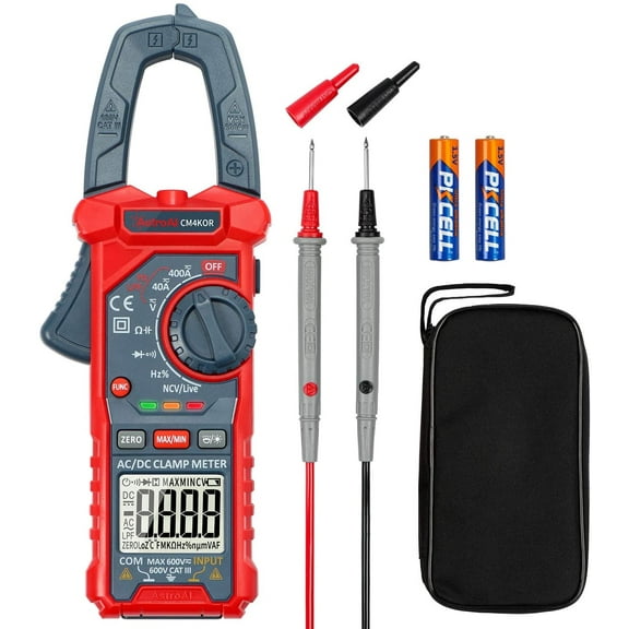 AstroAI Digital Clamp Meter Multimeter 4000 Counts Auto-ranging Amp Voltage Tester