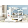 thumbnail image 5 of Bellemave Twin Size House Bed with Storage Shelves and Drawers Twin Storage Platform Bed with Bookcases, Headboard and Footboard Wooden Twin House Bed for Teens, White, 5 of 12