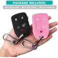 thumbnail image 2 of Key Fob Cover Compatible with GMC Sierra 1500 2500HD 3500HD Chevrolet Silverado 2021-2025 Keychain Case Holder Protector,Black/Pink, 2 of 6