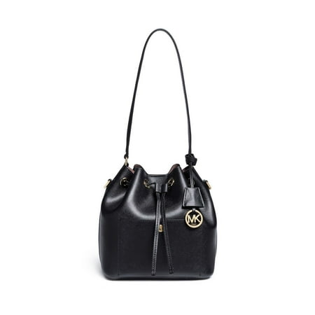Michael Kors New Greenwich Black Saffiano Leather New Michael Kors Greenwich Black Saffiano Leather Medium Bucket Bag Handbag