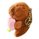 thumbnail image 3 of Llavero de Capibara Zanahoria Rosa, peluche colgante, 3 of 4