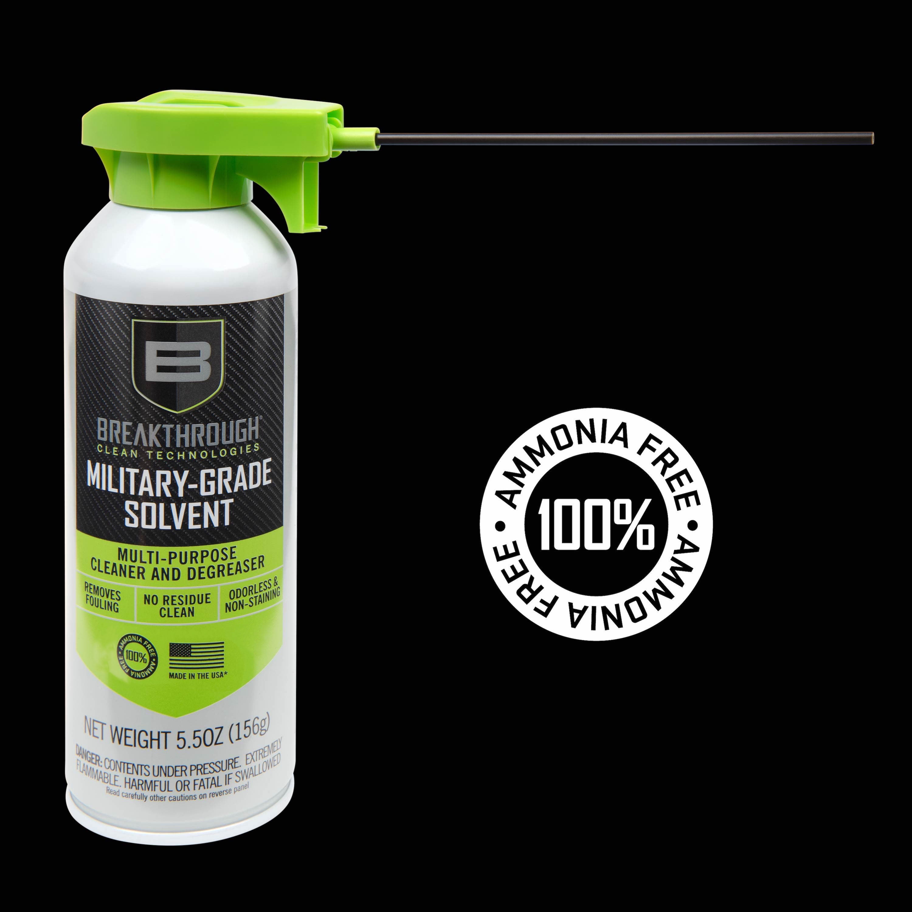 Breakthrough Clean Technologies® Aerosol Military-Grade Solvent, 5.5oz, Clear