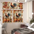 thumbnail image 6 of Aplkyhs Window Treatment Decor Short Window Drape Panel Country Rustic Thermal Insulated Pack of 3 Easy to Install with Rod Pocket for Laundry Bathroom RV, 6 of 6