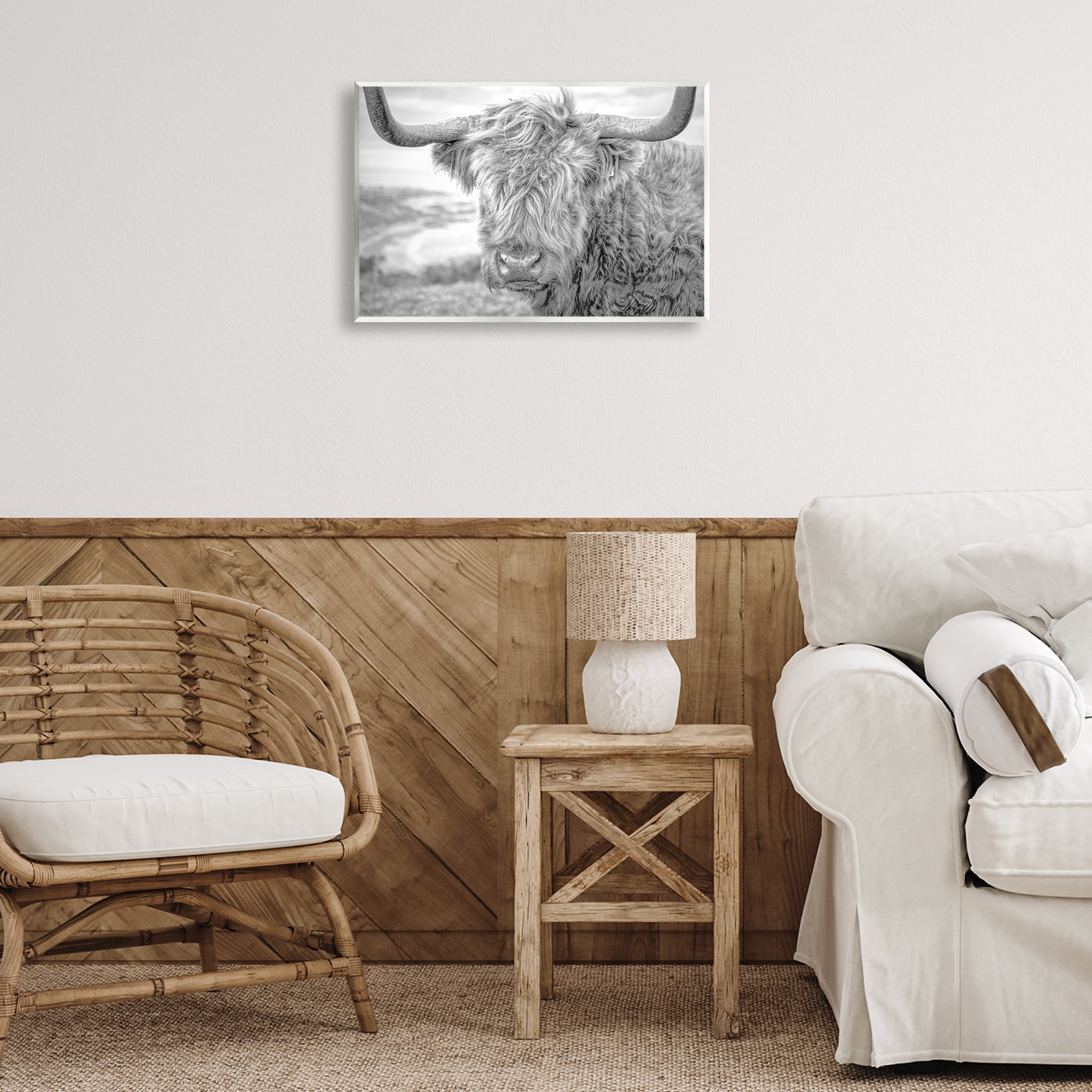Stupell Industries Close Up Fuzzy Cattle Animals & Insects Photography Unframed Art Print Wall Art, 19 x 13