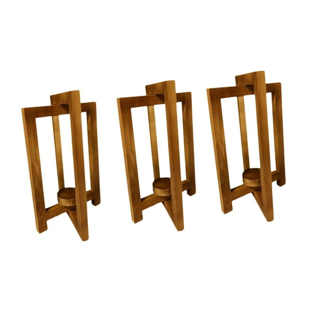 Portavelas,Soportes integrados para centros de mesa de farolillos de boda,Centros de mesa para bodas: faroles de madera para velas,Farol decorativo de estilo rústico para bodas,Faroles 3 piezas