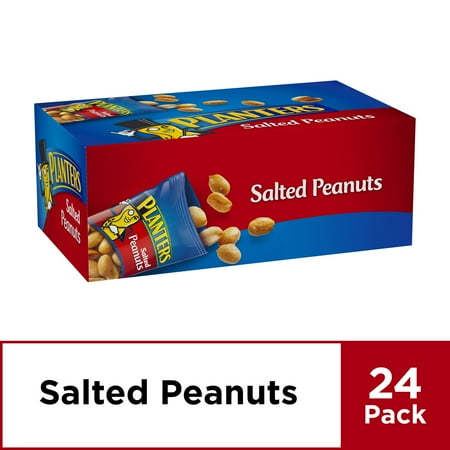 Peanuts Salted Shell - Planters Peanuts, Salted, 24 - 1 oz Bags