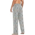 thumbnail image 6 of GZHJMY Animal Plum Prints Men's Pajama Pants, Soft and Comfortable Lounge Sleep Bottoms with Pockets, Men's Sleepwear with Custom Print, Medium, 6 of 7