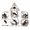 White, variant on Polyhedral DND Dice Set, Transparent Blue Resin RPG Dice with Gear Insert and White Numbers, Dice for Dungeons and Dragons RPG Games