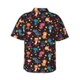 thumbnail image 4 of Xecao Cute Animals print Hawaiian shirt - a stylish short-sleeve button-down for men, perfect for casual beach and tropical outings., 4 of 9