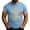 Light Blue, variant on LNZGNM Men's 4th of July Shirts USA 250th Anniversary Flag Print T-Shirt Short Sleeve Crewneck Patriotic Shirts Casual Memorial Day Top,Light Blue 2XL