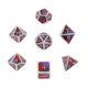 thumbnail image 4 of Juego de dados poliédricos de metal de múltiples caras, 7 juegos de dados ideales para rojo negro morado, 4 of 7
