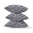 thumbnail image 2 of Gray Blue Cloverleaf Indoor Outdoor Throw Pillow, 2 of 4
