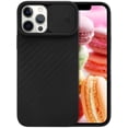 thumbnail image 3 of Compatible with iPhone 13 Pro Max Case with Camera Cover, Cute Creative Design Slide Camera Lens Cover Protector Case Both Sides Non-Slip Bumper Protective Cover Case for Women Girls Men Black, 3 of 12