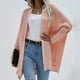 thumbnail image 5 of Qarigey Cárdigan de poliéster para mujer, suéter portátil con estilo, lavable, transpirable, a la moda, para exteriores, suéteres abiertos Abrigos y chamarras Rosado, 5 of 6