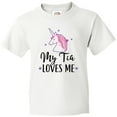 thumbnail image 3 of Inktastic My Tia Loves Me Unicorn Youth T-Shirt, 3 of 5