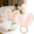 thumbnail image 2 of SIfdSeng Easter Themed Hotel Setting : Small Rabbit Napkin Rings for Dinner Parties and Festive, 2 of 8