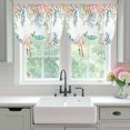 thumbnail image 4 of Marine Life Tie Up Curtains for Windows, Adjustable Balloon Window Shades, Nautical Underwater Coral Shell Starfish Watercolor Kitchen Window Treatments Farmhouse Short Curtains 42"x45", 4 of 8